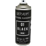 Ελαστικό χρώμα φουσκωτών & βινυλικών PVC σε σπρέι μαύρο REPAINT 400ml