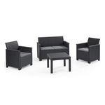 Σετ σαλόνι κήπου σε χρώμα γραφίτη 4τμχ Lounge Set Emma Keter