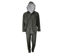 Αδιάβροχο κοστούμι PU/PVC με κουκούλα μαύρο Galaxy Comfort Plus