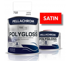 Χρώμα πολυουρεθάνης σατινέ λευκό δύο συστατικών POLYGLOSS SATIN WHITE A+B
