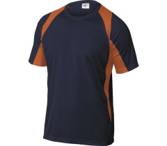 Μπλουζάκι εργασίας Tee-shirt 100% πολυεστέρας μπλε μαρίν-πορτοκαλί Bali Delta Plus
