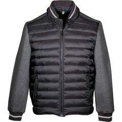 Μπουφάν nylon με fleece, Μαύρο-Γκρι Fageo 515