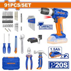 set-drapanokatsabido-kroystiko-35nm-me-2-mpataries-li-ion-20v-1.5ah-and-fortisti-se-plastiki-balitsa-me-91-ergaleia-wadfow-wdt1b90