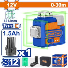 alfadi-laser-3d-ayto-orizontioymeno-stayroy-0-30m-12v-me-prasines-aktines-wadfow-wle8m12