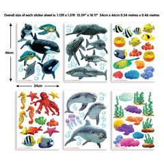 Sea adventure stickers σέτ βαλιτσάκι με αυτοκόλλητα τοίχου