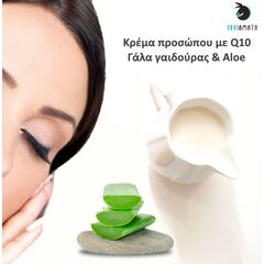 Χειροποίητη κρέμα προσώπου με γάλα γαϊδούρας και συνένζυμο Q10 200gr