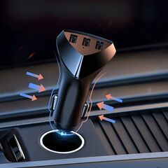 Φορτιστής Αναπτήρα Αυτοκινήτου CC-307 4.2A Με 3 USB Μαύρος 1Τμχ