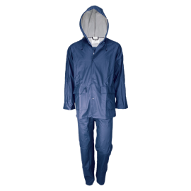 Αδιάβροχο κοστούμι PU/PVC με κουκούλα μπλε Galaxy Comfort Plus