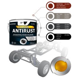 Αντισκωριακό χρώμα για το σασί αυτοκινήτων Ανοιχτό γκρι ANTIRUST CHASSIS 2.5LT