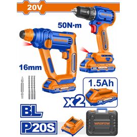 set-drapanokatsabido-and-pneymatiko-pistoleto-mpatarias-20v-me-2-mpataries-and-fortisti-wadfow-wos240681