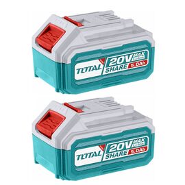 set-2-mpatarion-lithioy-20v-5ah-me-led-endeiksi-total-tosli240464e