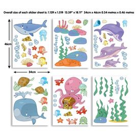Baby Under the sea stickers σέτ βαλιτσάκι με αυτοκόλλητα τοίχου