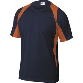 Μπλουζάκι εργασίας Tee-shirt 100% πολυεστέρας μπλε μαρίν-πορτοκαλί Bali Delta Plus