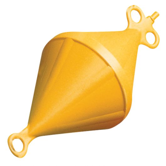 Σημαδούρα αγκυροβολίου δικωνική σκληρή πλαστική κίτρινη Ø220mm