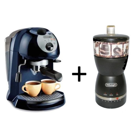 Καφετιέρα Espresso EC190 και Μύλος Άλεσης Καφέ KG49 Delonghi