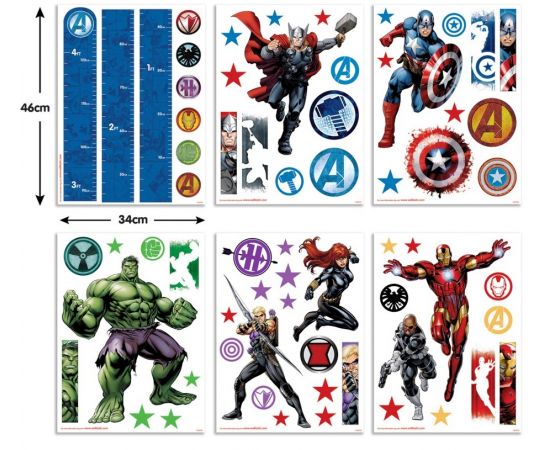Avengers stickers Walltastic σετ βαλιτσακι με αυτοκολλητα τοιχου.