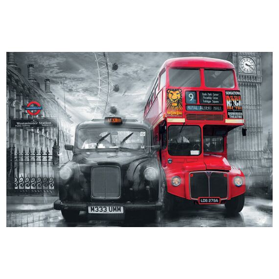 Taxi and Bus 00698 Giant Arts 115 x 175cm