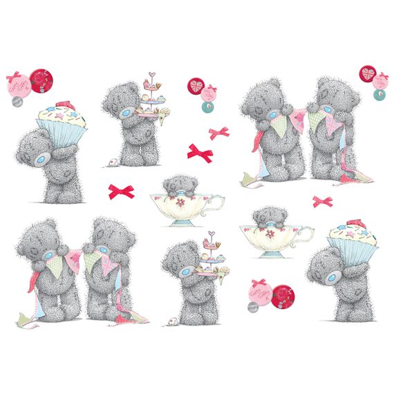 Αυτοκολλητο mini tatty teddy party