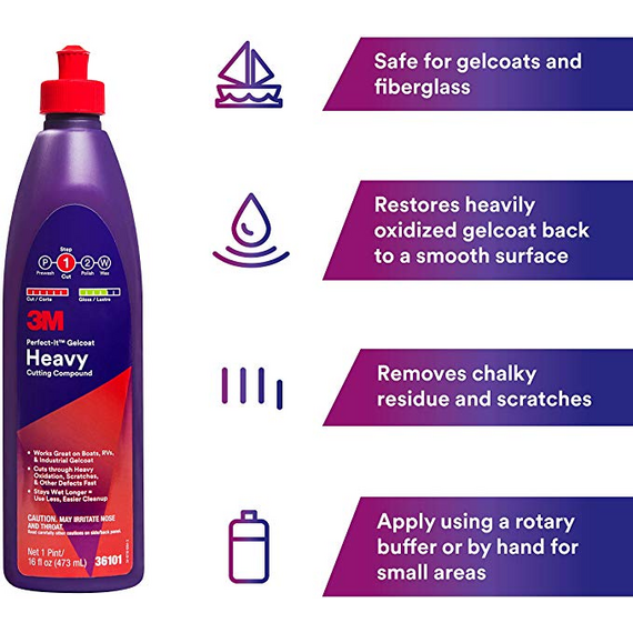 Γυαλιστική αλοιφή χοντρή 3M Perfect-It Gelcoat Heavy Cutting