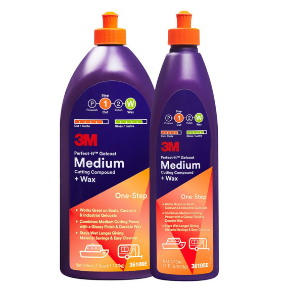 αλοιφή μεσαια με κερί 3M Gelcoat medium Cutting Polish & Wax