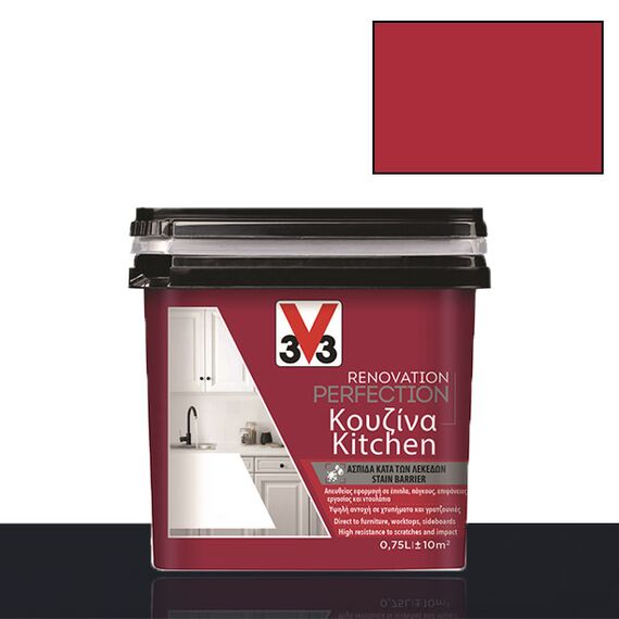 Χρώμα DIY ανακαίνισης κουζίνας V33 Renovation Perfection Kitchen 0,75LT