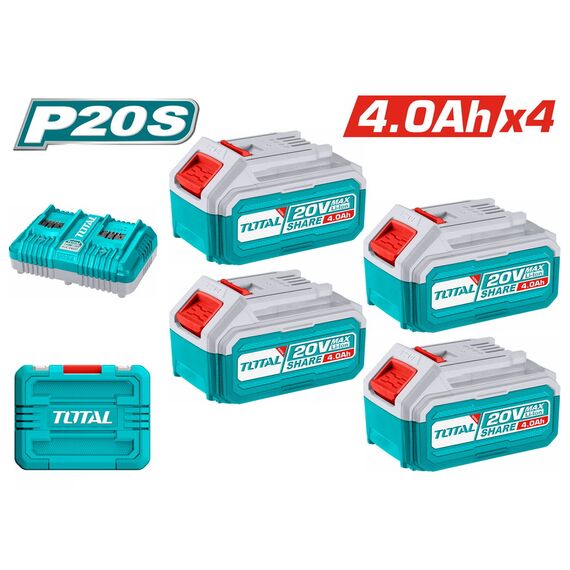 set-mpatarion-lithioy-me-4tem-mpateries-tfbli2002-li-ion-20v-4ah-kai-1tem-diplo-fortisti-tfcli2034e-total-tfbcli20244