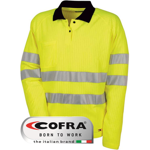 Polo Μπλουζάκι Αντανακλαστικό Cofra New Sun yellow