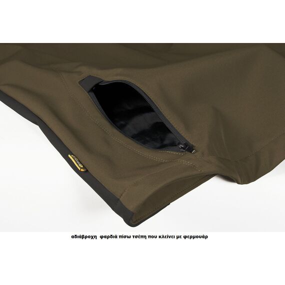 kynigetiko-elastiko-tzaket-softshell-jacket-cofra-klarbo-clay-kafe-mayro-portokali