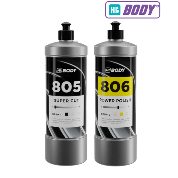 Γυαλιστική αλοιφή σετ BODY 805 χονδρή + BODY 806 ψιλή αλοιφή 400ml
