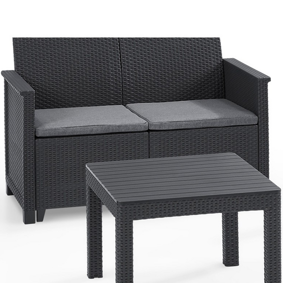 Σετ σαλόνι κήπου σε χρώμα γραφίτη 4τμχ Lounge Set Emma Keter
