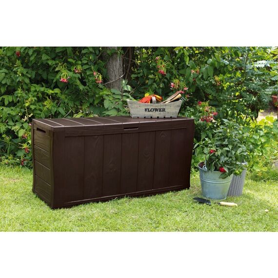 Μπαούλο αποθήκευσης κήπου πλαστικό καφέ Sherwood 270LT Keter 117x45x58cm