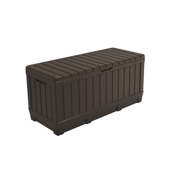 Μπαούλο αποθήκευσης κήπου πλαστικό κaφέ Kentwood 350LT Keter 128x54x59cm
