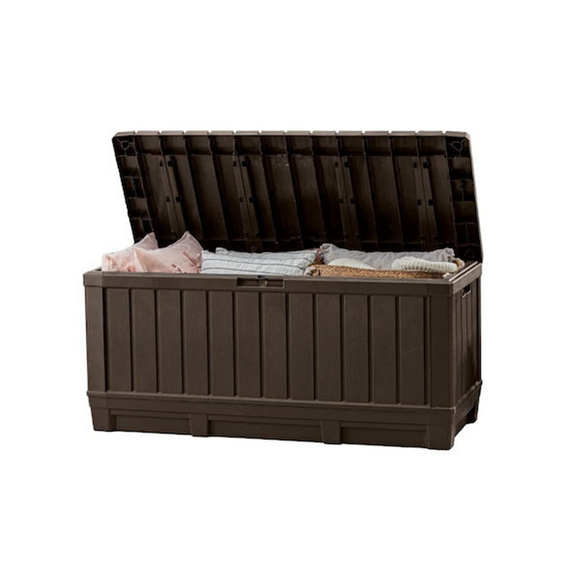 Μπαούλο αποθήκευσης κήπου πλαστικό κaφέ Kentwood 350LT Keter 128x54x59cm