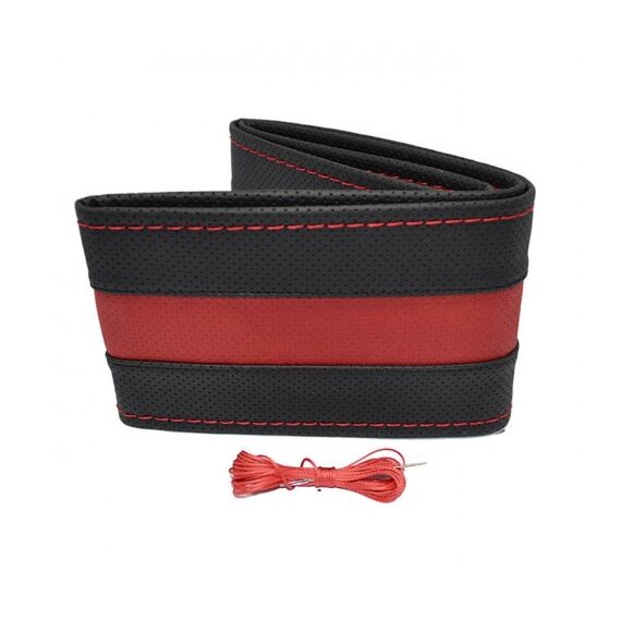 kalymma-timonioy-aytokinitoy-dermatini-rafto-eksogazo-mayro-kokkino-medium-37-39cm-otom-stitching-dk-301-12266
