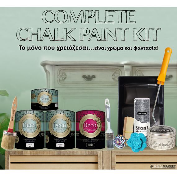 Σετ χρώμα κιμωλίας Complete Chalk Paint Kit