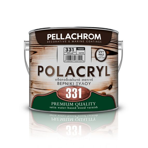 Yδατοδιαλυτό βερνίκι ξύλου σατινέ POLACRYL 331 2.5lt