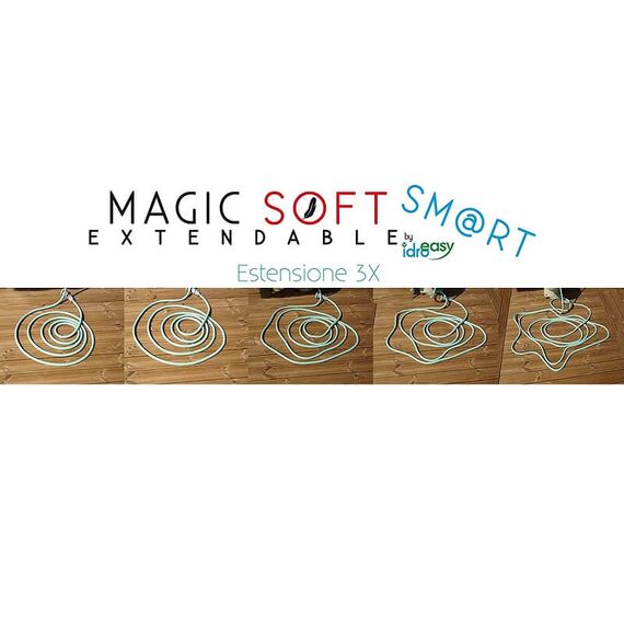 Έξυπνο λάστιχο 1/2'' σετ κιτ Idro Easy Magic Soft μήκος σωλήνα 7,5 m