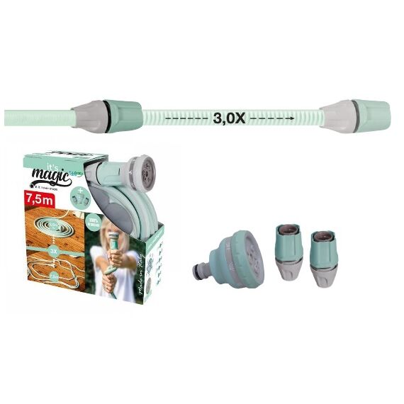 Έξυπνο λάστιχο 1/2'' σετ κιτ Idro Easy Magic Soft μήκος σωλήνα 7,5 m
