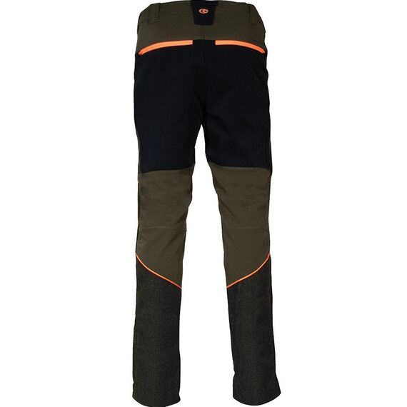 kynigetiko-panteloni-elastiko-4-way-stretch-ydroapothitiko-clay-brown-black-orange-kreien-cofra