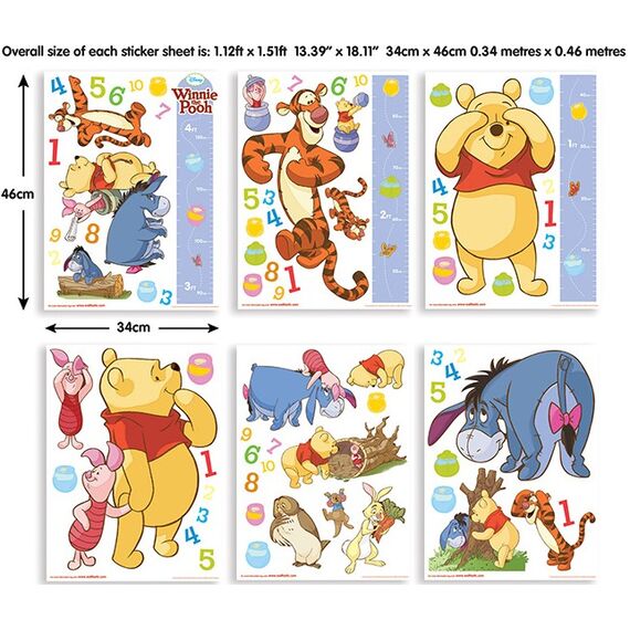 Winnie the pooh  σετ βαλιτσακι με αυτοκολλητα τοιχου.
