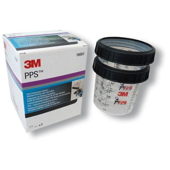 3M PPS Εξωτερικό δοχείο ανάμιξης χρωμάτων και δακτύλιοι 650 ml