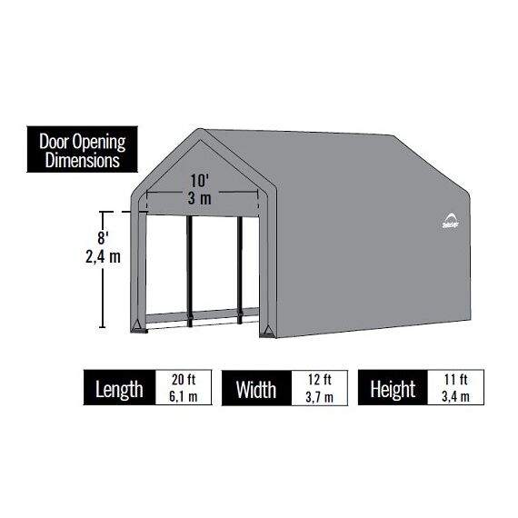 Στέγαστρο γκαράζ Garage Series 3,7x6,1x3,3m