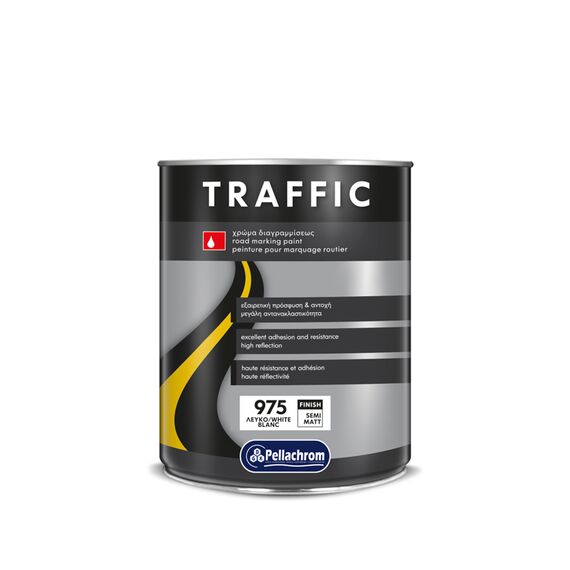 Χρώμα διαγραμμίσεως TRAFFIC ακρυλικό ταχυστέγνωτο 2.5LT