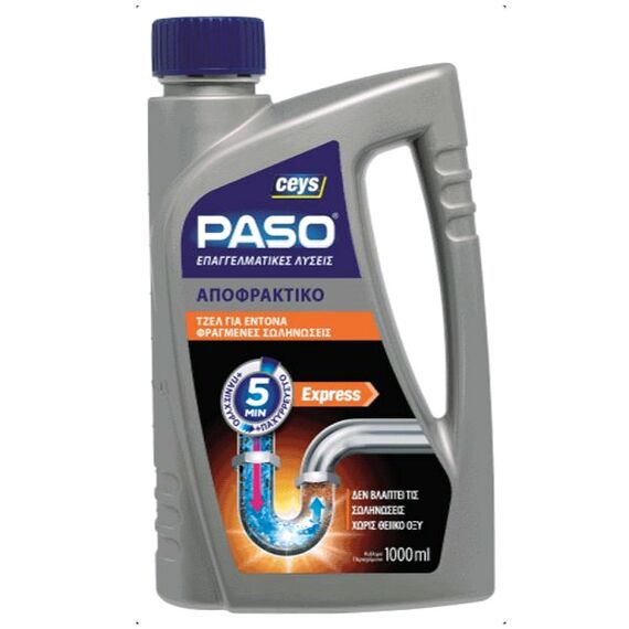 Ισχυρό αποφρακτικό τζελ Ceys Paso 1000ml