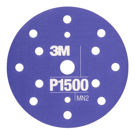 3M Εύκαμπτο φύλλο λείανσης χειρός Hookit 140 x 172 mm P1500 343433M Εύκαμπτος δίσκος λείανσης Hookit 150 mm P1500