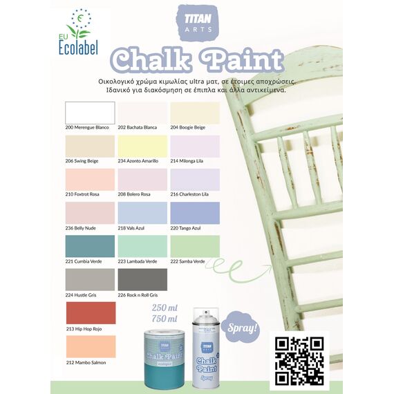 TITAN 250ml Chalk Paint Χρώμα Κιμωλίας