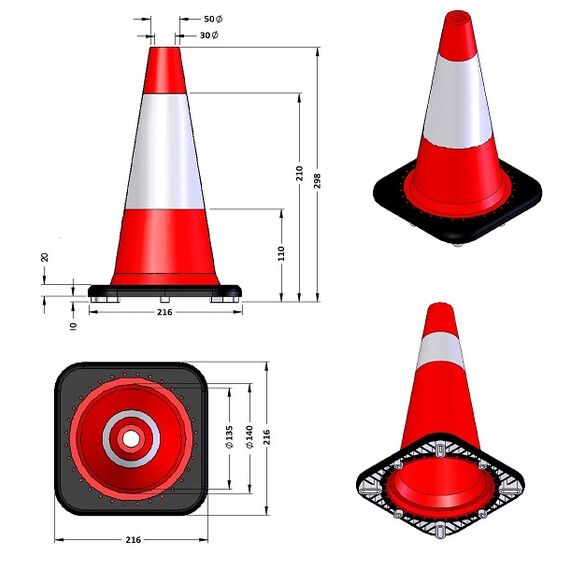 elastikos-konos-kykloforias-45cm-pvc-doorado-park-dh-tc-45