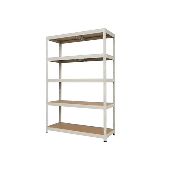 Ραφιέρα μεταλλική λευκή με ράφια MDF 180x120x45 cm Futur Plus 1178